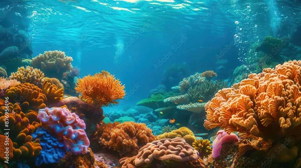 custom made wallpaper toronto digitalexploration, journey, discovery, underwater reef, vibrant coral, marine life
