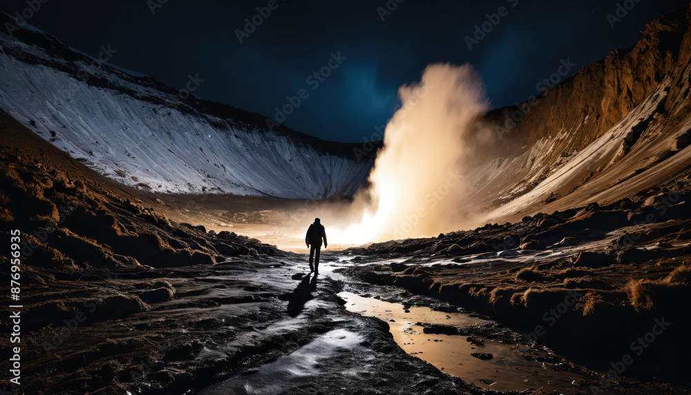 Geyser Field Secrets in Cloudy Winter: The Expeditioner's Sojourn Overwhelmed in Landslide Geyser Field Secrets in Cloudy Winter: The Expeditioner's Sojourn Overwhelmed in Landslide