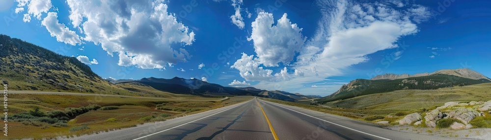 Naklejka premium travel, adventure, road, mountains, open highway, journey