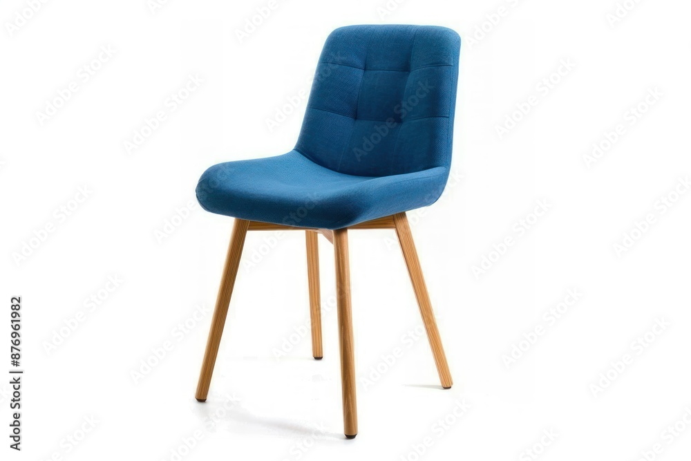 Modern Blue Chair on White Background Modern Blue Chair on White Background