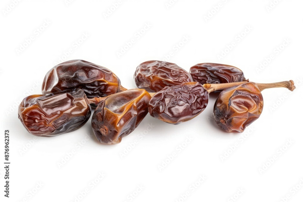 Obraz premium Fresh Medjool Dates on White Background
