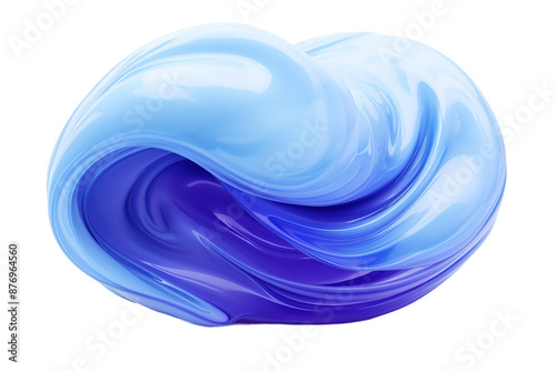 A Whirlwind of Blue Hues: A Digital Abstract Painting of Liquid Motion on a White or Clear Surface PNG Transparent Background