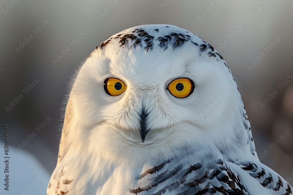 Obraz premium Close-up portrait of a Snowy Owl