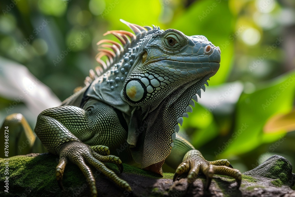 Close-up portrait of an iguana Close-up portrait of an iguana