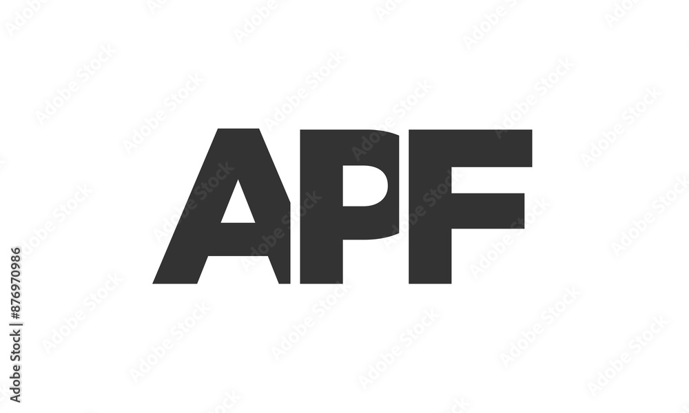 APF logo design template with strong and modern bold text. Initial based vector logotype featuring simple and minimal typography. Trendy company identity. APF logo design template with strong and modern bold text. Initial based vector logotype featuring simple and minimal typography. Trendy company identity.