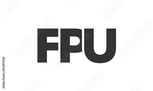 Free Download FPU logo design template with strong and modern bold text. Initial based vector logotype featuring simple and minimal typography. Trendy company identity. - GFXLoad