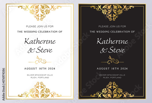 Frame vintage invitation