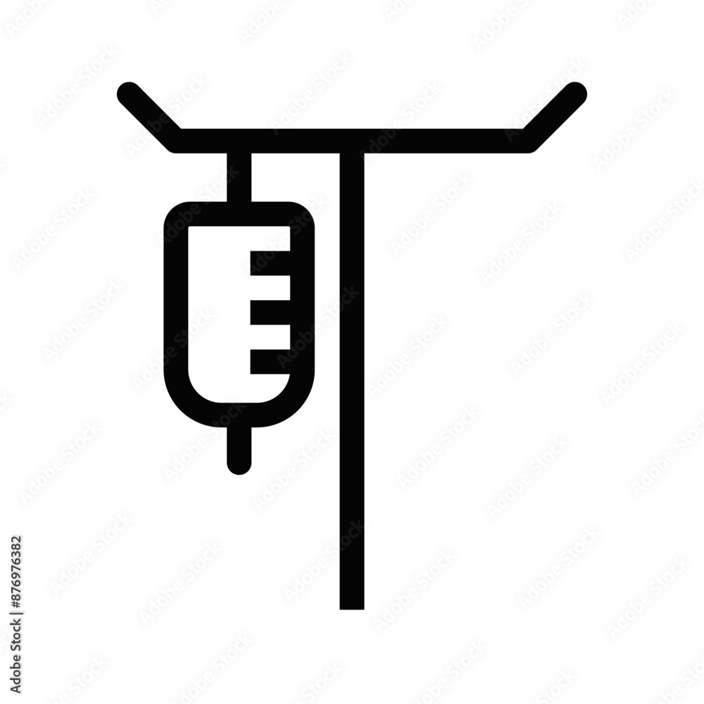 Medical drip vector icon. Blood bag. Editable stroke. Medical drip vector icon. Blood bag. Editable stroke.