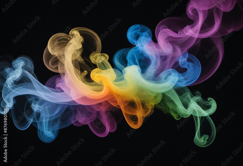 Fototapeta premium Rainbow smoke
