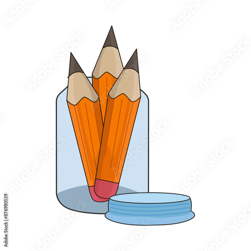 pencil holder illustration