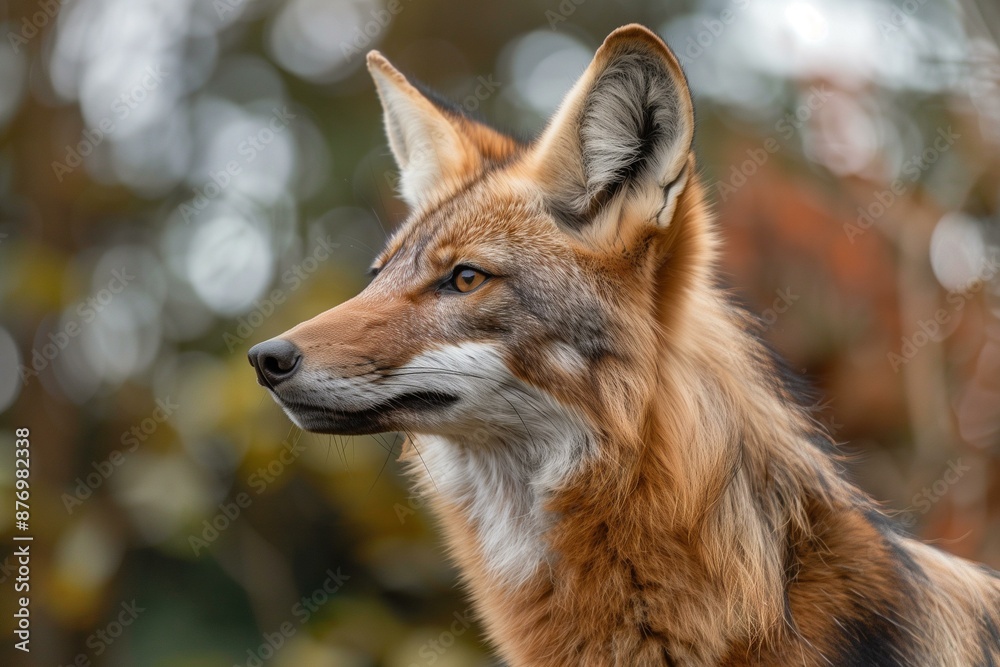 Fototapeta premium Portrait of a maned wolf
