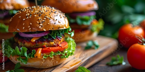 Wallpaper Mural Growing trend of plantbased fast food options in quic. Concept Plantbased Fast Food, Sustainability, Healthy Eating, Vegan Options, Quick Service Torontodigital.ca