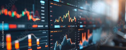 Close up Financial Data Vis...