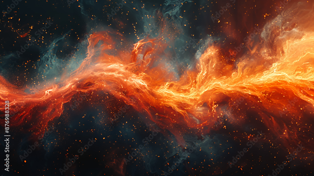 orange fluid waves fire background orange fluid waves fire background