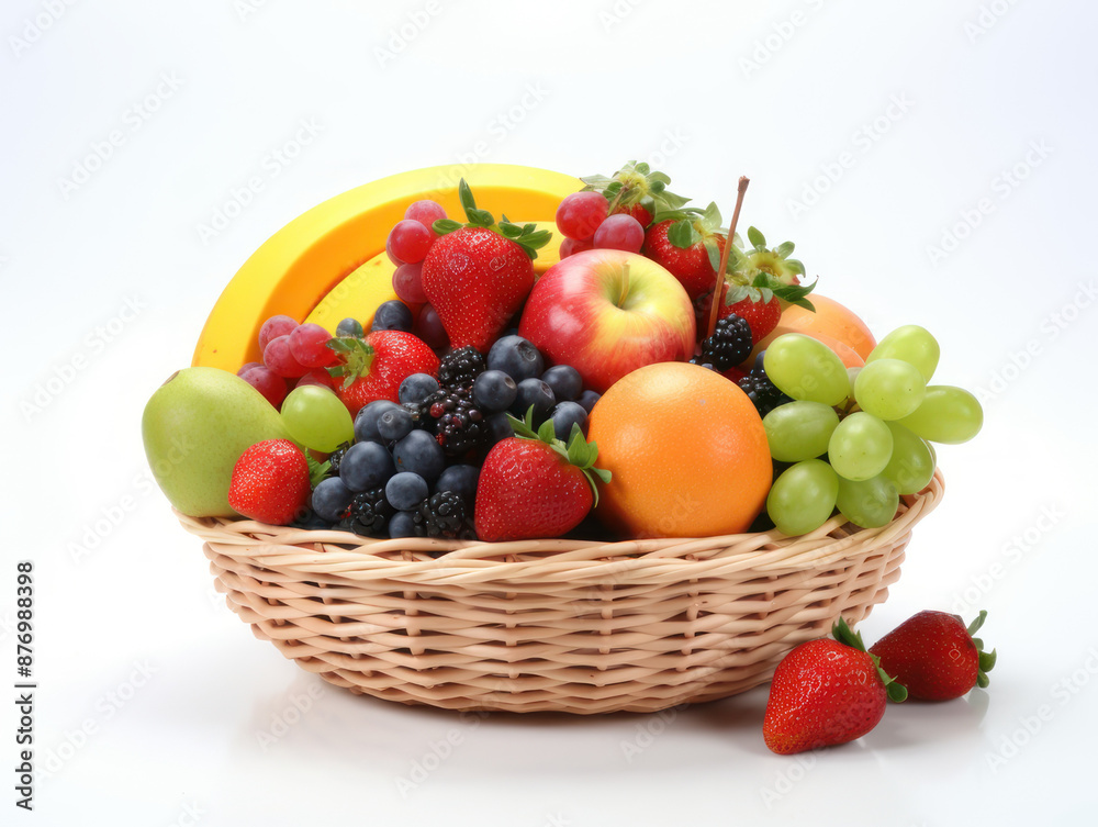 Mix fruit in basket Mix fruit in basket