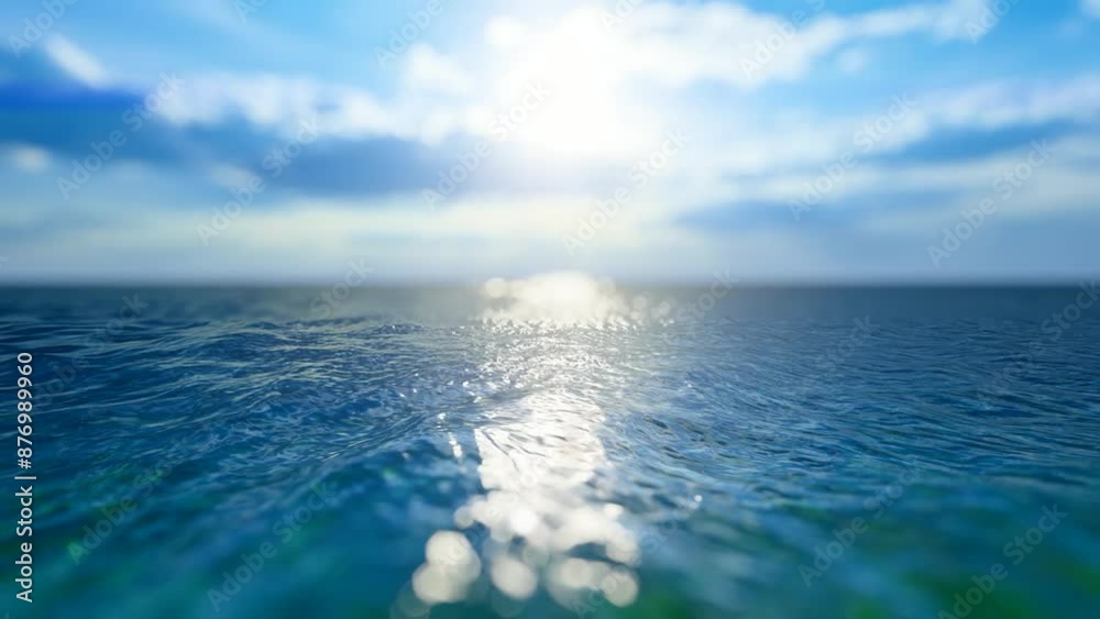 The sea has waves and ripples