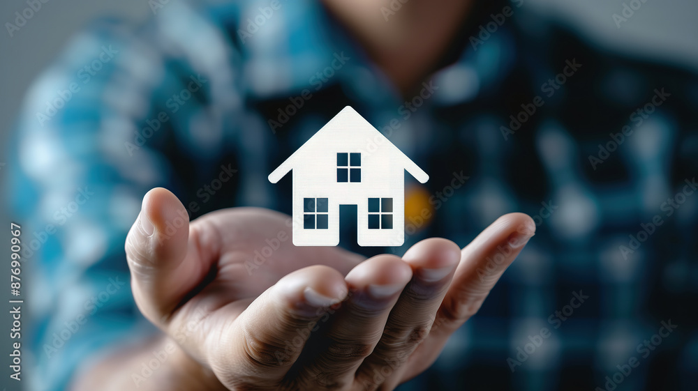 Hand Holding House Icon Symbolizing Real Estate Investment and Home Ownership Hand Holding House Icon Symbolizing Real Estate Investment and Home Ownership