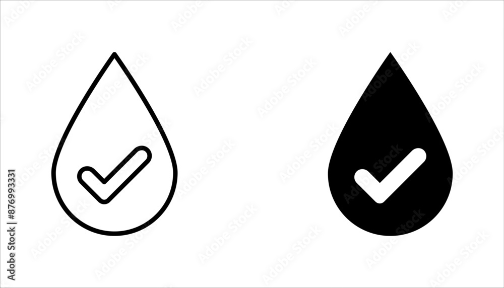 Skin hydration line outline icon set, vector illustration on white background Skin hydration line outline icon set, vector illustration on white background