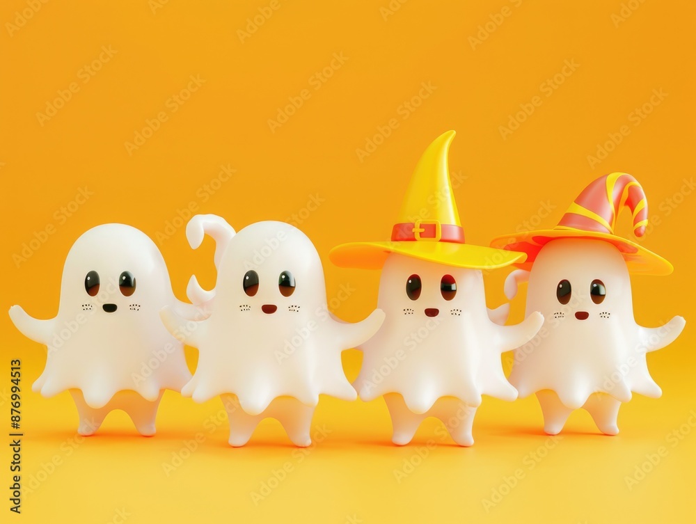 Fototapeta premium White ghost figurines