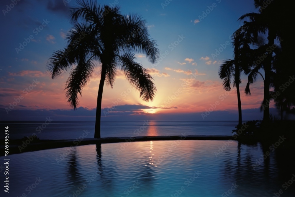 Obraz premium Pool nature landscape ocean outdoors horizon.