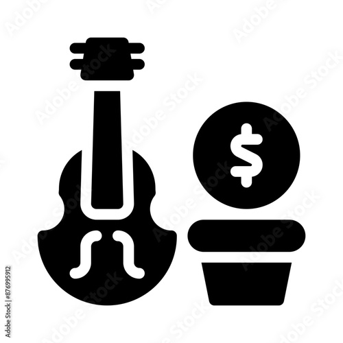 street performer glyph icon