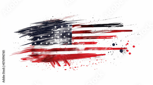 brush paint stroke of USA f...