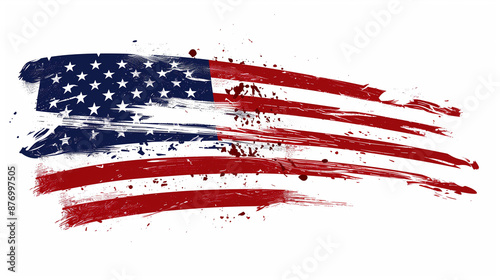 brush paint stroke of USA f...