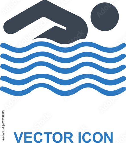 Swimmer swimming breaststroke icon