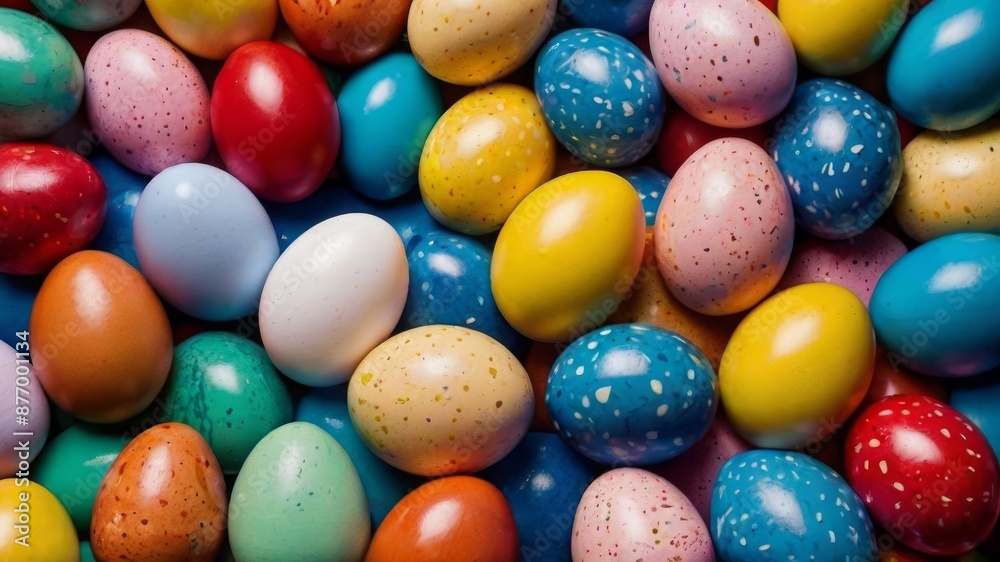 Multi-colored Easter eggs Multi-colored Easter eggs