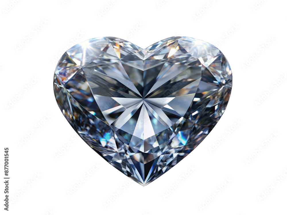 beautiful diamond in the shape of a heart on a transparent background. Generative AI beautiful diamond in the shape of a heart on a transparent background. Generative AI