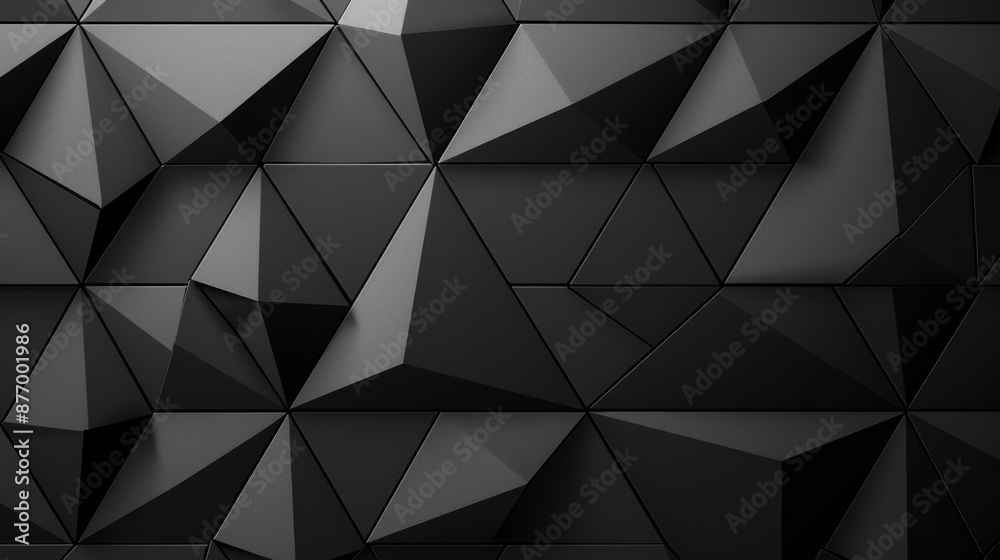 Abstract Geometric Background: Black Triangular Pattern Abstract Geometric Background: Black Triangular Pattern