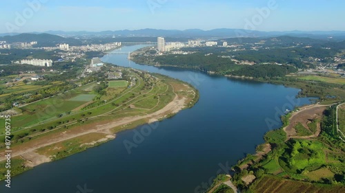 여주시 여강길과 금은모래강변공원의 풍경 photo