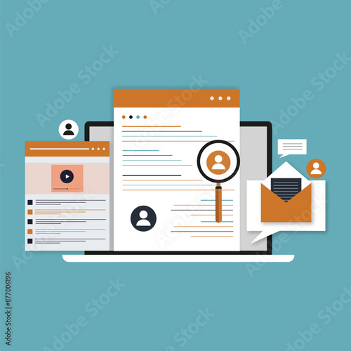 Video marketing social media and advertisement concept