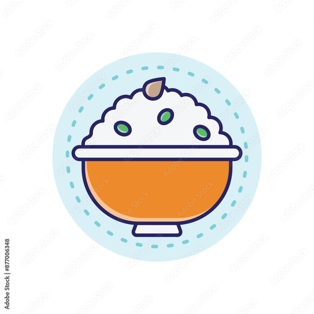 Phirni vector icon Phirni vector icon