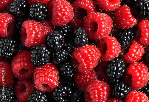 Fresh Raspberries and Blackberries