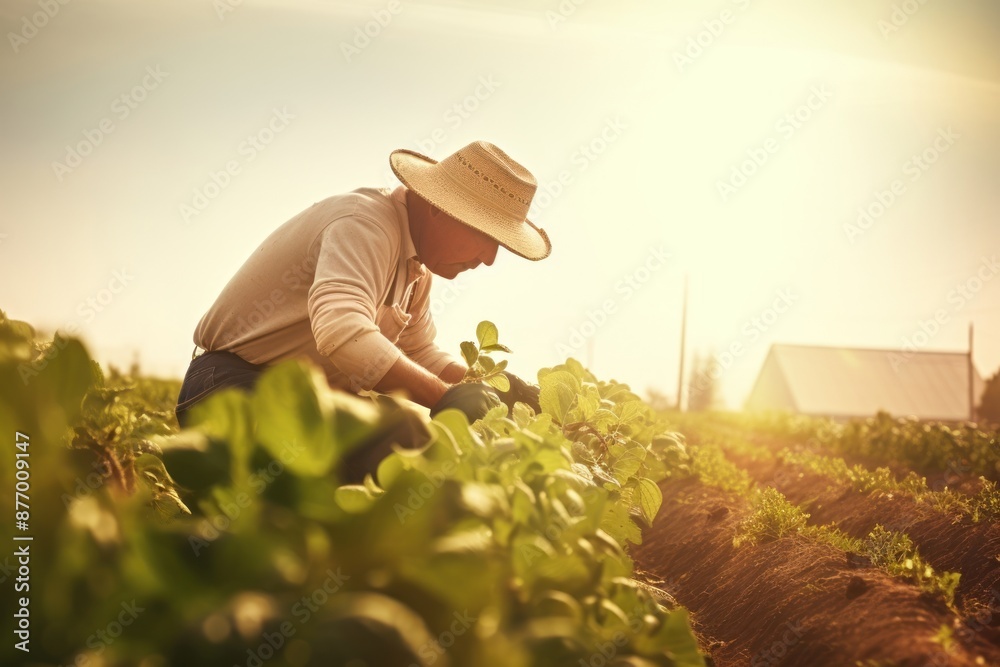 Fototapeta premium Farm agriculture gardening outdoors.