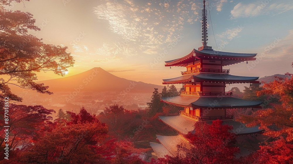 The day of the autumn equinox in Japan. symbolizing the balance of the day on the day of the autumnal equinox The day of the autumn equinox in Japan. symbolizing the balance of the day on the day of the autumnal equinox