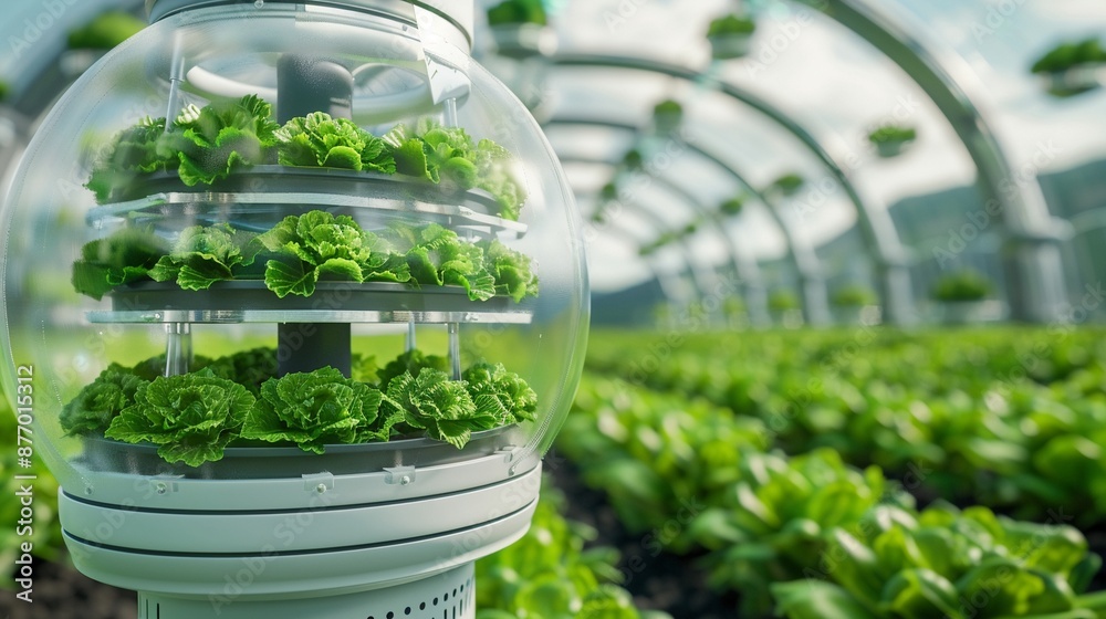 Vertical farming structures, increasing nutrient enrichment, flat design illustration Vertical farming structures, increasing nutrient enrichment, flat design illustration