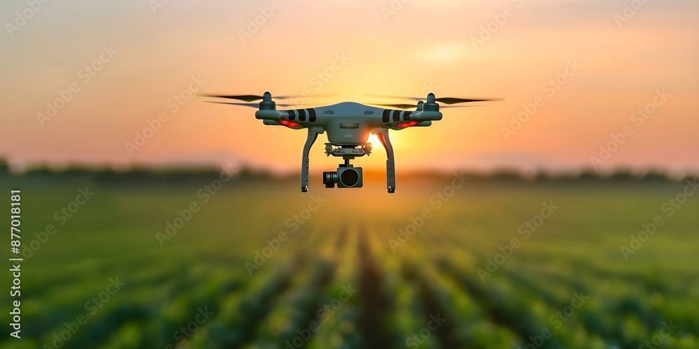 Utilizing Drones for Monitoring Crops in Remote Areas for Smart Irrigation Systems. Concept Agricultural Drones, Crop Monitoring, Smart Irrigation, Remote Sensing Technology, Precision Agriculture Utilizing Drones for Monitoring Crops in Remote Areas for Smart Irrigation Systems. Concept Agricultural Drones, Crop Monitoring, Smart Irrigation, Remote Sensing Technology, Precision Agriculture
