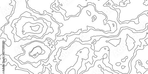 Vintage contour mapping illustrations of map lines, topographic contour lines vector map seamless pattern abstract white topography lines background contour maps landscape terrain vector illustration.