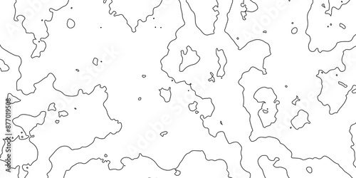 Topographic black linear background for abstraction design vintage contour mapping of illustrations, topographic contour lines vector map seamless pattern landscape geodesy topographic map background.