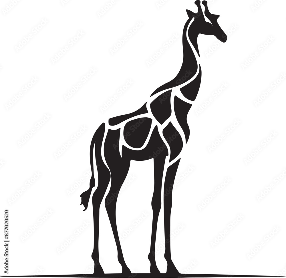 Obraz premium With their towering necks and gentle eyes, giraffes roam the savannah like nature’s elegant giants. Their unique patterns and graceful strides make them a true symbol of wild beauty. 