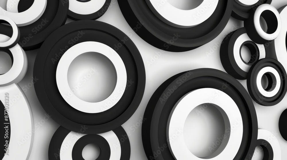 Abstract Monochrome Circular Patterns Background Abstract Monochrome Circular Patterns Background