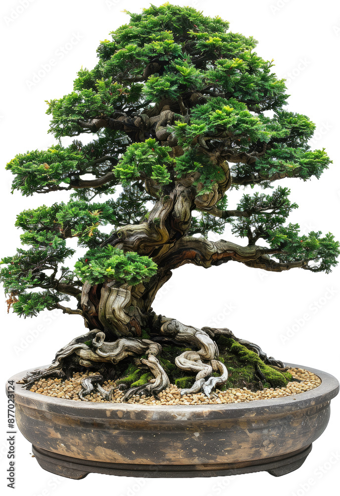 Bonsai tree isolated on a transparent background for web banner Bonsai tree isolated on a transparent background for web banner
