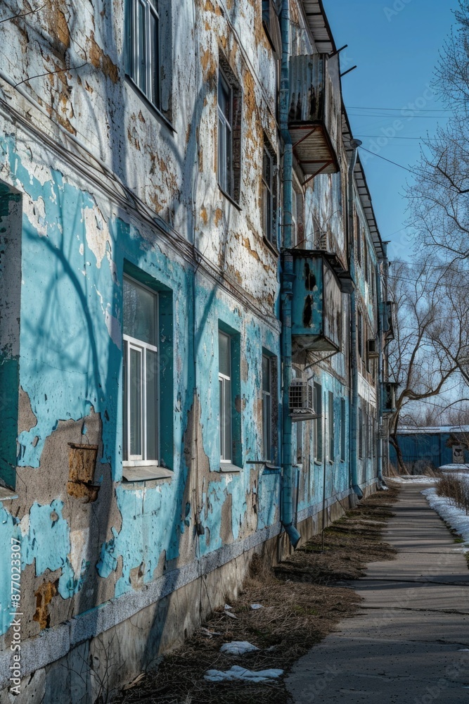 Old Run Down Building with Peeling Paint Old Run Down Building with Peeling Paint