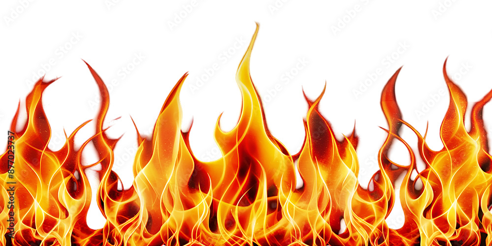 Fire Border with Transparent Background Fire Border with Transparent Background