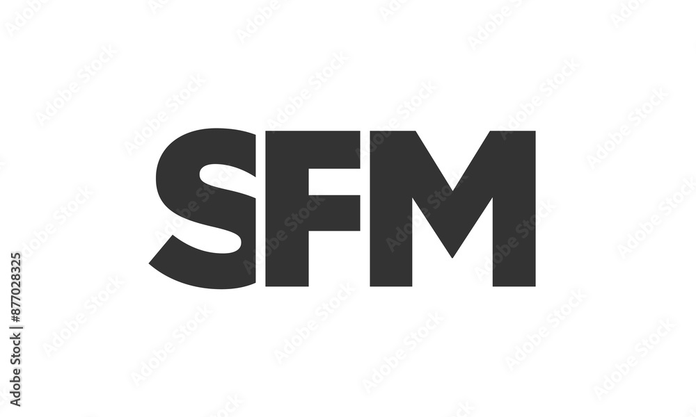 SFM logo design template with strong and modern bold text. Initial based vector logotype featuring simple and minimal typography. Trendy company identity. SFM logo design template with strong and modern bold text. Initial based vector logotype featuring simple and minimal typography. Trendy company identity.