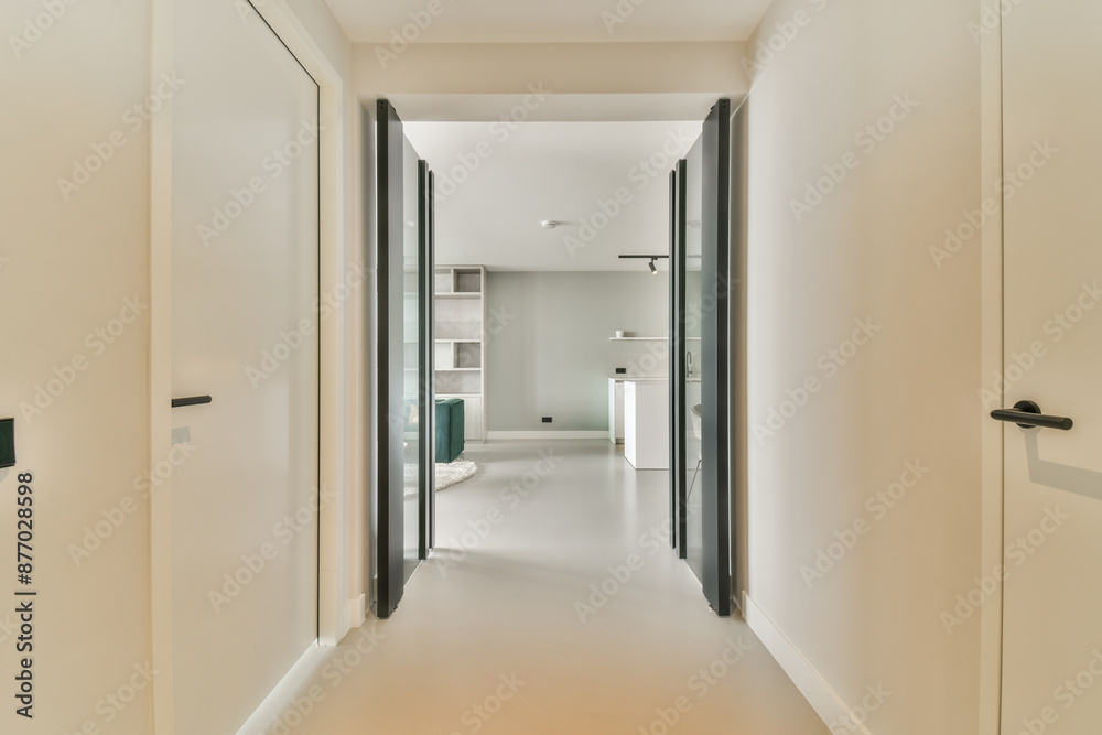 Modern hallway in a contemporary home interior Modern hallway in a contemporary home interior