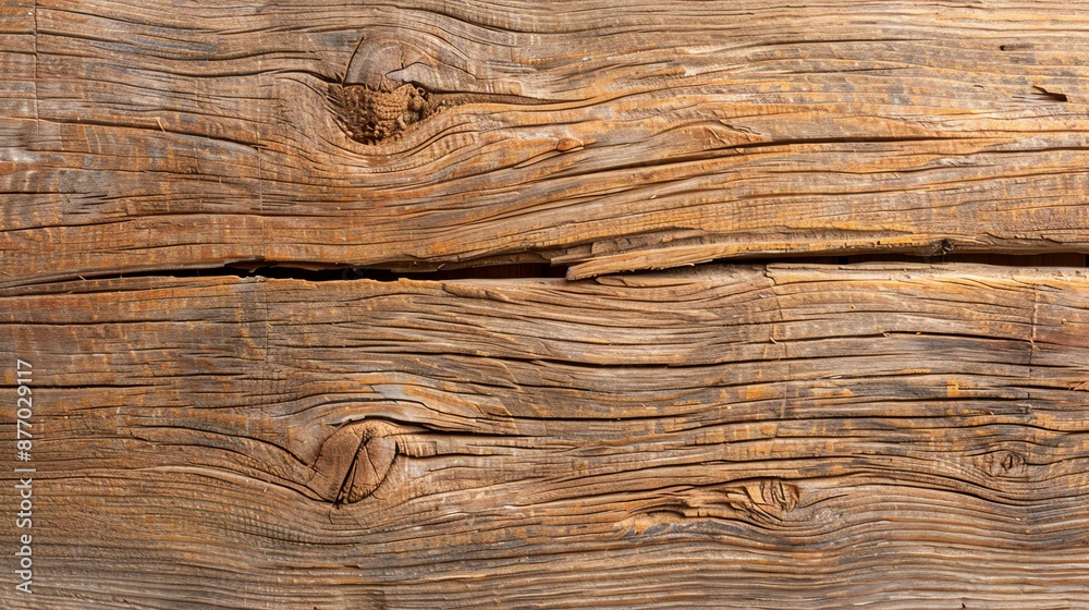 Naklejka premium Rustic hardwood texture with intricate fibers on a neutral backdrop, Hardwood Fibers Backdrop, Woodworking Detail