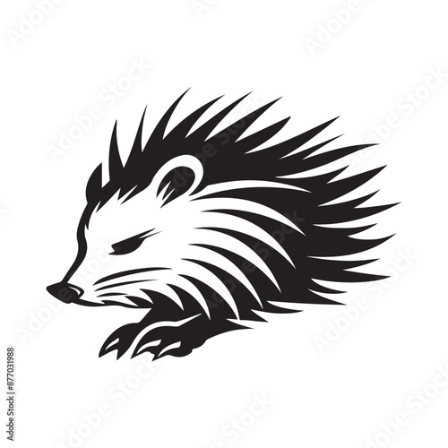 Porcupine Logo Vector Art, Icons, and Graphics on white background